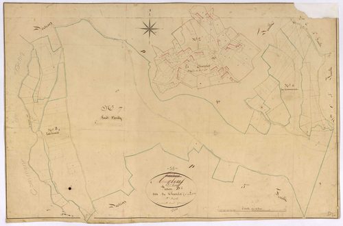 Arleuf, cadastre ancien : plan parcellaire de la section D dite du Chatelet, feuille 2