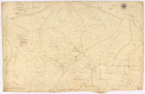 Arleuf, cadastre ancien : plan parcellaire de la section E dite de Montignon, feuille 2