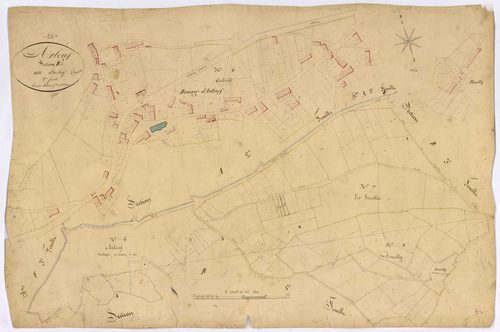Arleuf, cadastre ancien : plan parcellaire de la section B dite d'Arleuf, feuille 2