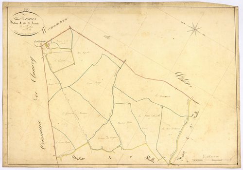Armes, cadastre ancien : plan parcellaire de la section A dite d'Armes, feuille 1