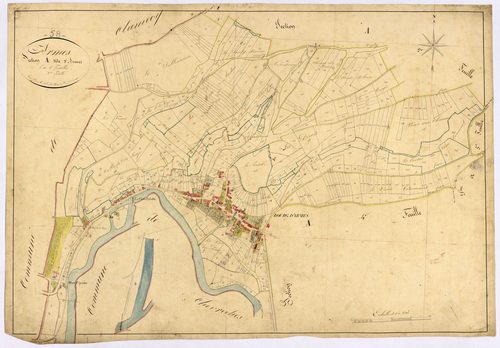 Armes, cadastre ancien : plan parcellaire de la section A dite d'Armes, feuille 3