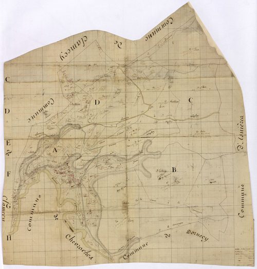 Armes, cadastre ancien : plan géométrique