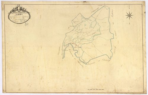 Armes, cadastre ancien : tableau d'assemblage