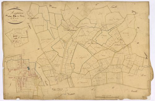 Arquian, cadastre ancien : plan parcellaire de la section A dite du Bourg, feuille 3