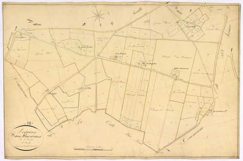 Arquian, cadastre ancien : plan parcellaire de la section B dite des Gatines, feuille 5