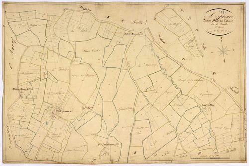 Arquian, cadastre ancien : plan parcellaire de la section B dite des Gatines, feuille 2