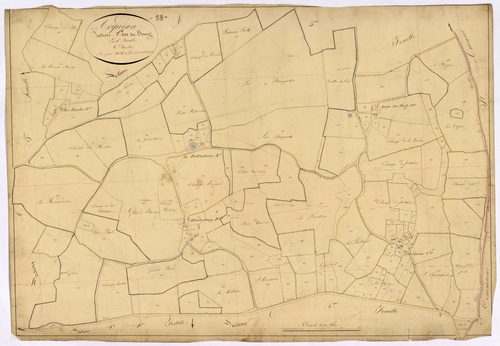 Arquian, cadastre ancien : plan parcellaire de la section A dite du Bourg, feuille 6
