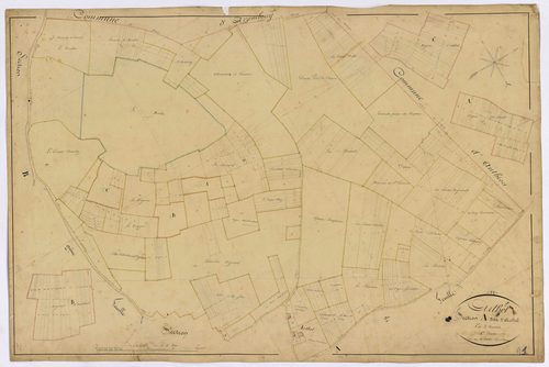 Arthel, cadastre ancien : plan parcellaire de la section A dite d'Arthel, feuille 1