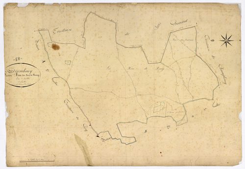 Arzembouy, cadastre ancien : plan parcellaire de la section A dite des Bois de Rosay, feuille 1