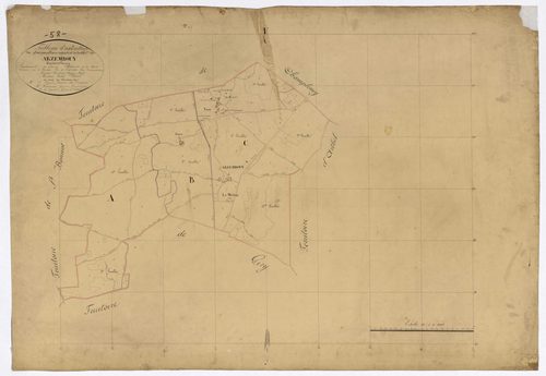 Arzembouy, cadastre ancien : tableau d'assemblage