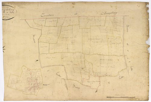 Arzembouy, cadastre ancien : plan parcellaire de la section B dite de Rosay, feuille 1