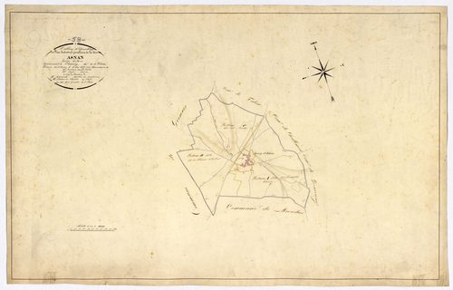 Asnan, cadastre ancien : tableau d'assemblage