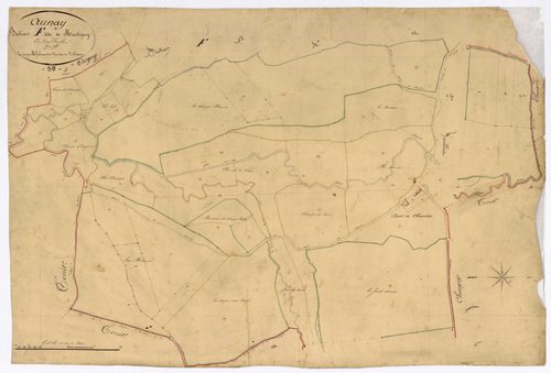 Aunay-en-Bazois, cadastre ancien : plan parcellaire de la section F dite de Martigny, feuille 3