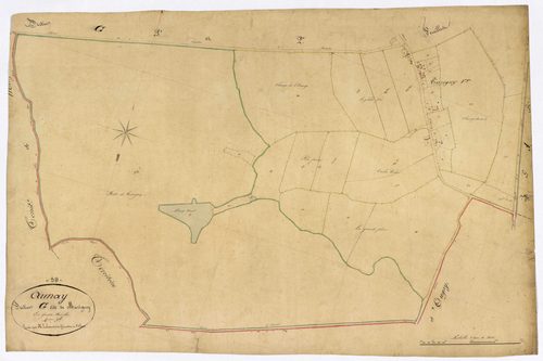 Aunay-en-Bazois, cadastre ancien : plan parcellaire de la section G dite de Marigny, feuille 4