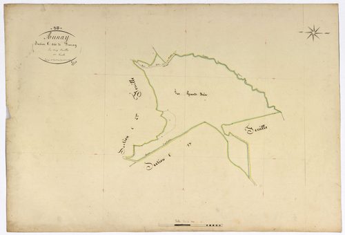 Aunay-en-Bazois, cadastre ancien : plan parcellaire de la section C dite de Franay, feuille 3