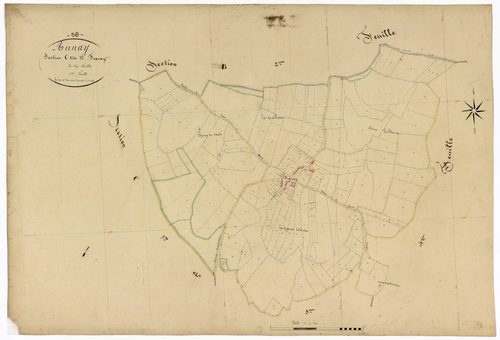 Aunay-en-Bazois, cadastre ancien : plan parcellaire de la section C dite de Franay, feuille 2