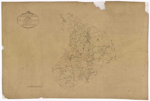 Aunay-en-Bazois, cadastre ancien : tableau d'assemblage