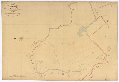 Aunay-en-Bazois, cadastre ancien : plan parcellaire de la section E dite du Bourg, feuille 1