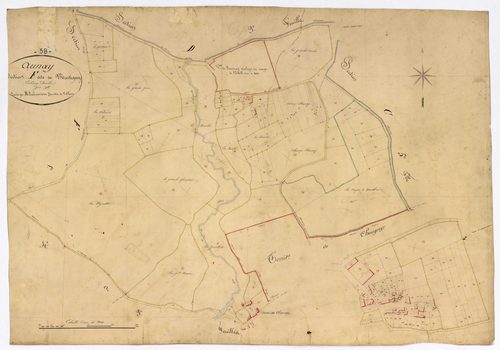 Aunay-en-Bazois, cadastre ancien : plan parcellaire de la section F dite de Martigny, feuille 2