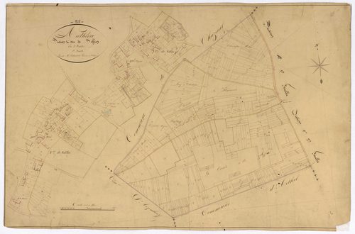 Authiou, cadastre ancien : plan parcellaire de la section C dite de Soffin, feuille 1