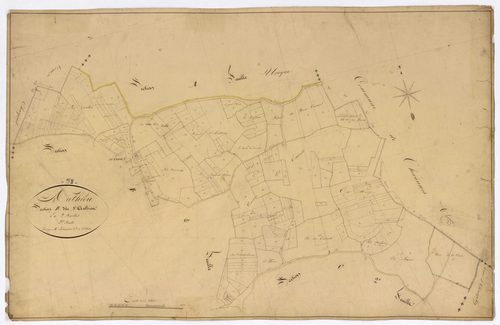 Authiou, cadastre ancien : plan parcellaire de la section B dite d'Authiou, feuille 2