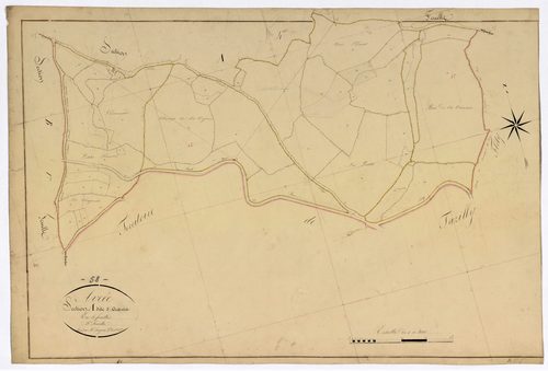 Avrée, cadastre ancien : plan parcellaire de la section A dite d'Antrezit, feuille 5