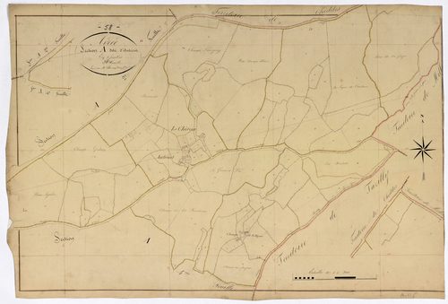 Avrée, cadastre ancien : plan parcellaire de la section A dite d'Antrezit, feuille 3