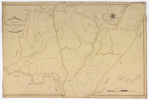 Avrée, cadastre ancien : plan parcellaire de la section A dite d'Antrezit, feuille 2