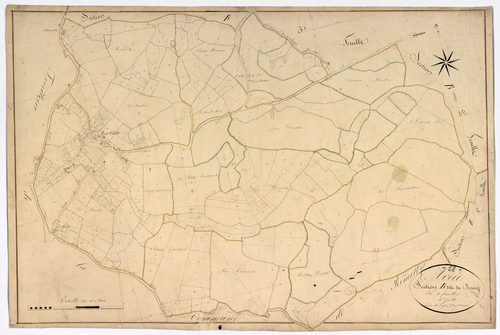 Avrée, cadastre ancien : plan parcellaire de la section B dite du Bourg, feuille 4