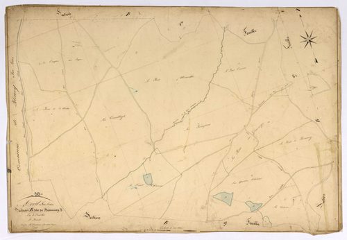 Avril-sur-Loire, cadastre ancien : plan parcellaire de la section B dite de Beaunay, feuille 3
