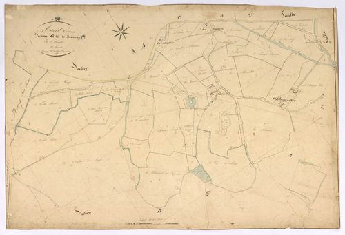 Avril-sur-Loire, cadastre ancien : plan parcellaire de la section B dite de Beaunay, feuille 1