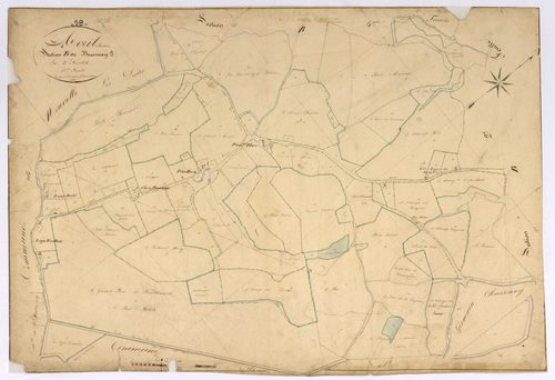 Avril-sur-Loire, cadastre ancien : plan parcellaire de la section B dite de Beaunay, feuille 5
