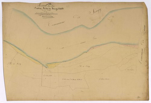 Avril-sur-Loire, cadastre ancien : plan parcellaire de la section A dite du Bourg, feuilles 2 et 3, annexe