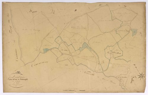 Avril-sur-Loire, cadastre ancien : plan parcellaire de la section B dite de Beaunay, feuille 4