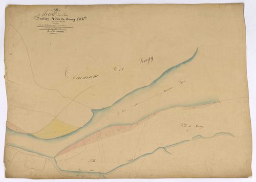 Avril-sur-Loire, cadastre ancien : plan parcellaire de la section A dite du Bourg, feuilles 1 et 2, annexe