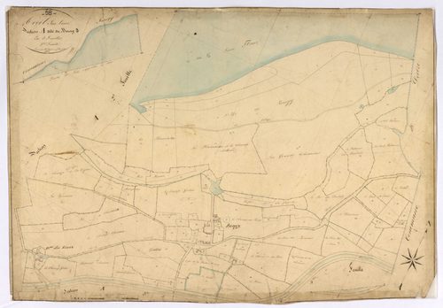 Avril-sur-Loire, cadastre ancien : plan parcellaire de la section A dite du Bourg, feuille 3