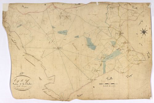 Azy-le-Vif, cadastre ancien : plan parcellaire de la section C dite de Chabet