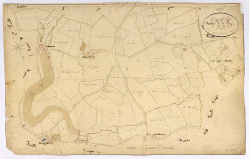 Azy-le-Vif, cadastre ancien : plan parcellaire de la section A dite d'Azy, feuille 2
