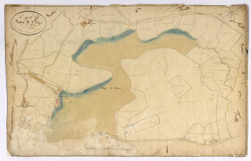 Azy-le-Vif, cadastre ancien : plan parcellaire de la section A dite d'Azy, feuille 1