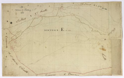 Balleray, cadastre ancien : plan parcellaire de la section E, feuille 1