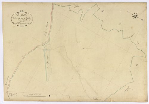 Bazolles, cadastre ancien : plan parcellaire de la section A dite de Jailly, feuille 2