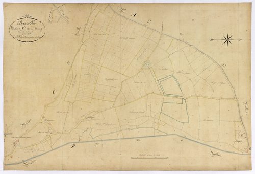 Bazolles, cadastre ancien : plan parcellaire de la section C dite du Bourg, feuille 1