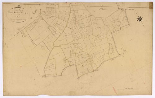 Beaulieu, cadastre ancien : plan parcellaire de la section B dite de Reugny, feuille 2