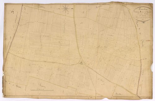 Beaulieu, cadastre ancien : plan parcellaire de la section A dite des Corvées, feuille 4