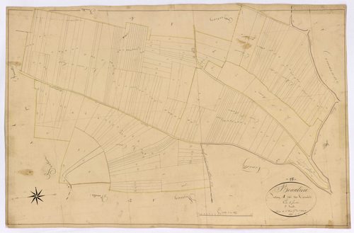 Beaulieu, cadastre ancien : plan parcellaire de la section A dite des Corvées, feuille 3