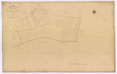 Beaulieu, cadastre ancien : plan parcellaire de la section A dite des Corvées, feuille 2