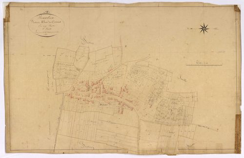 Beaulieu, cadastre ancien : plan parcellaire de la section A dite des Corvées, feuille 5