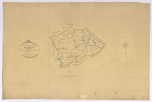 Beaumont-Sardolles, cadastre ancien : tableau d'assemblage de Beaumont