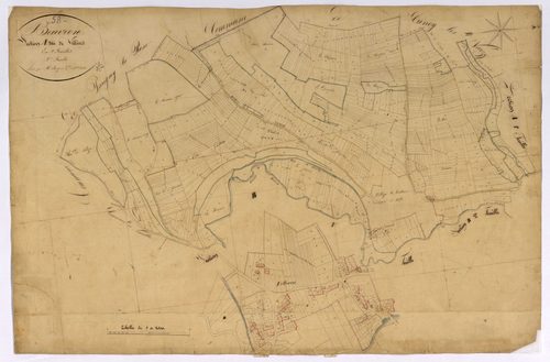 Beuvron, cadastre ancien : plan parcellaire de la section A dite de Villiers, feuille 2