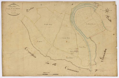 Biches, cadastre ancien : plan parcellaire de la section C dite d'Acours, feuille 2